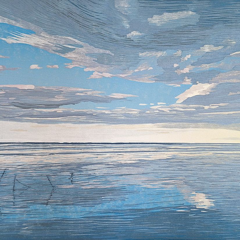 water en lucht uitgesneden