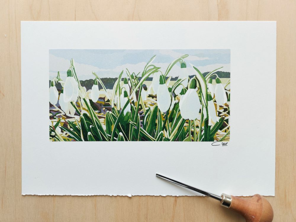 linoleumsnede Voorjaar