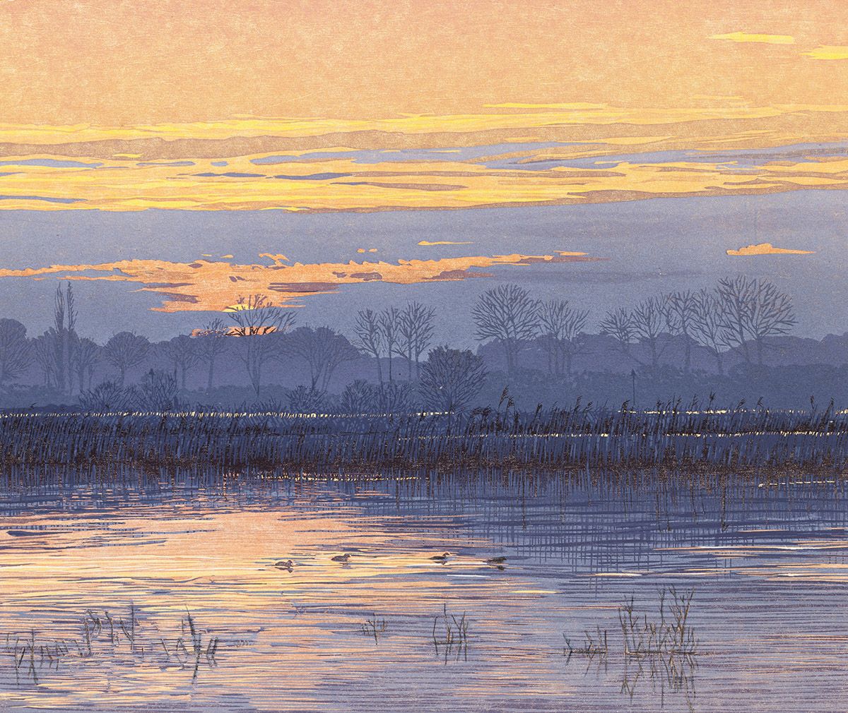 houtsnede Winteravond Cleur